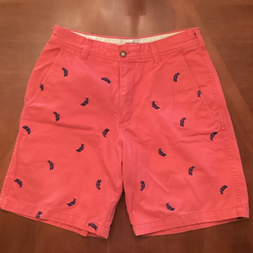 Men's Coral Embroidered Izod Cotton Shorts